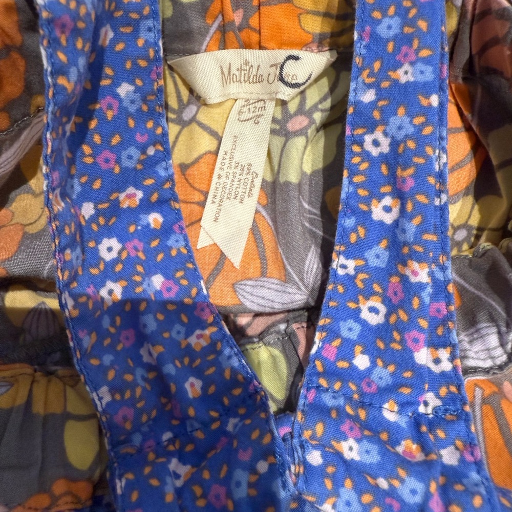 Matilda Jane Floral Kids One Piece - Yellow, Orange, Purple - Picture 4 of 4